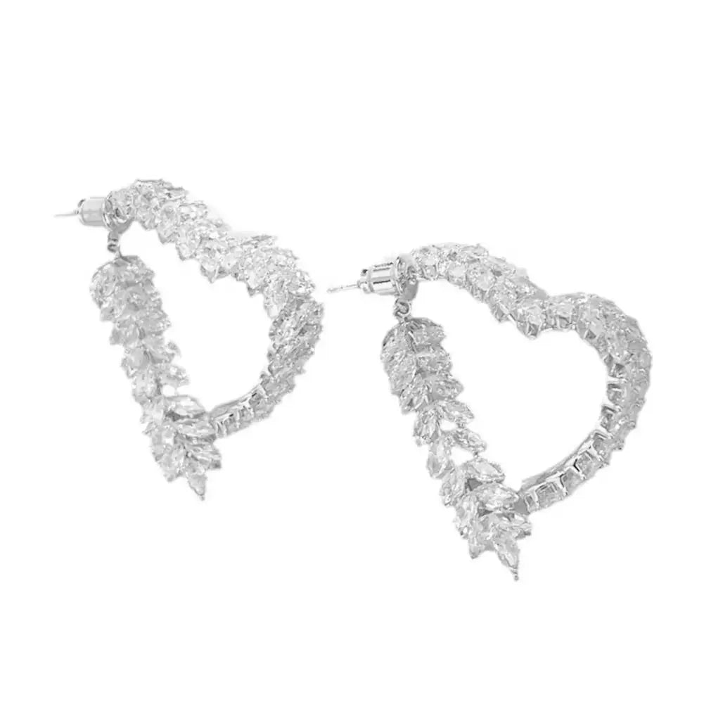 Luxury Wheat Earrings Shiny Zircon Fashion Personality Party Charm Jewelry Wheat Leaf Earring for Women Girls Korean Style
