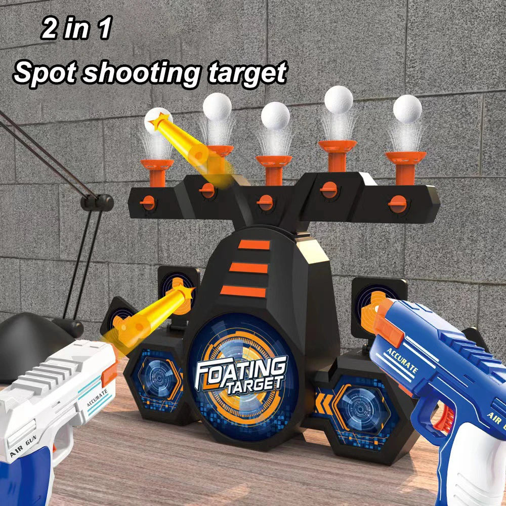 Electric Floating Flying Ball Shooting Target with Double Pistols and Soft Bullet Gun Shooting Target Children's Toy Gun Set