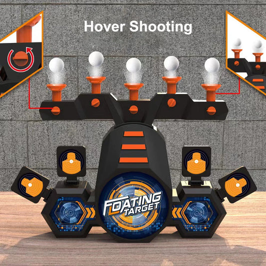 Electric Floating Flying Ball Shooting Target with Double Pistols and Soft Bullet Gun Shooting Target Children's Toy Gun Set