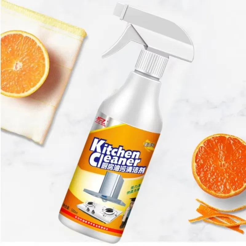 500ml Heavy Oil Cleaner Kitchen Oil Stain Powerful Degreaser Oil Stains Remover Cleaning Grills Oven Home Cooktop Cleaning Spray