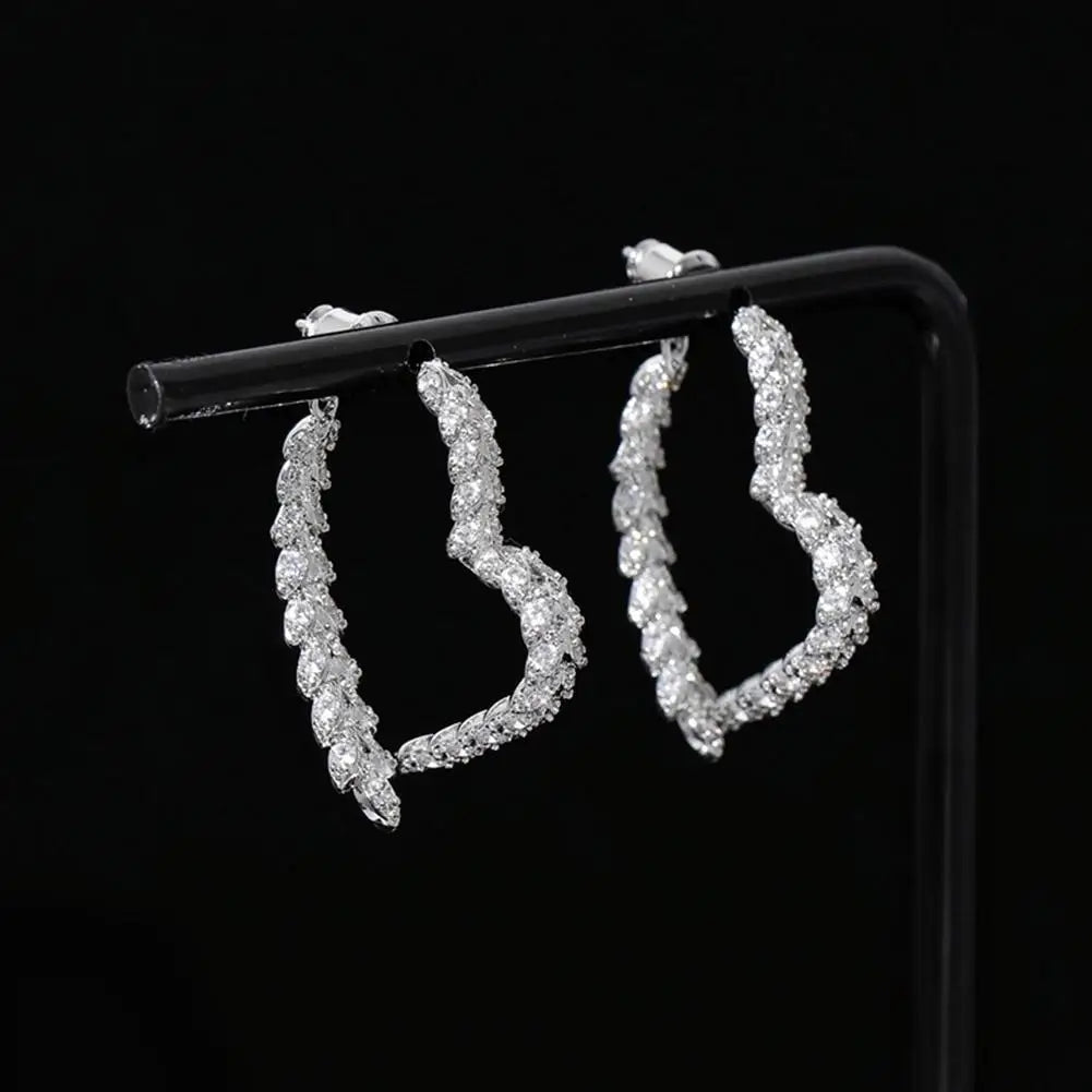 Luxury Wheat Earrings Shiny Zircon Fashion Personality Party Charm Jewelry Wheat Leaf Earring for Women Girls Korean Style