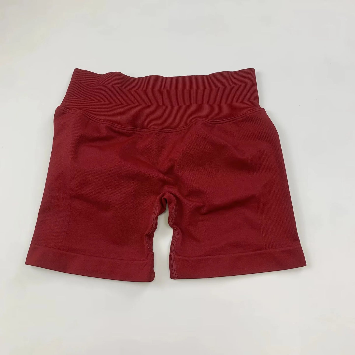 Women Impact Shorts With Logo Low Ribbed Waist Yoga Shorts Seamless Scrunch Bum Workout Gym Shorts Booty Running Shorts