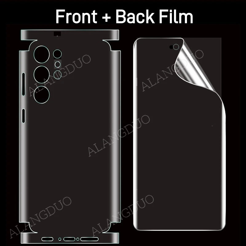 Front+Back Hydrogel Film For Samaung Galaxy S25 Ultra , S23 S24 Ultra , S25+ , S24+  Screen Protector Full Body HD Front Back