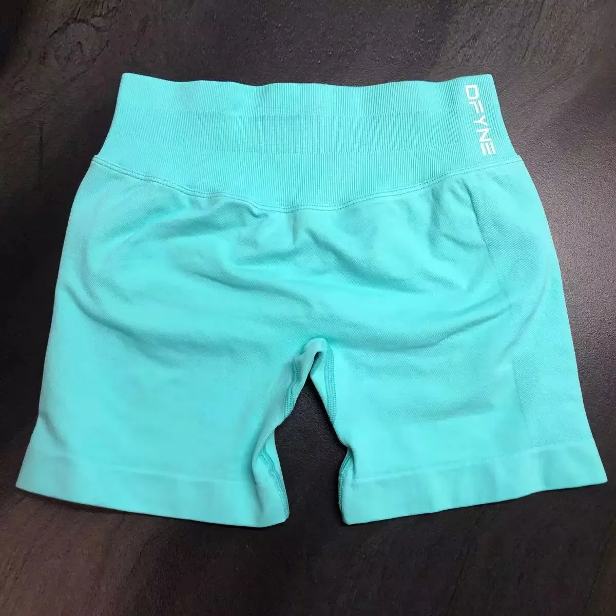 Women Impact Shorts With Logo Low Ribbed Waist Yoga Shorts Seamless Scrunch Bum Workout Gym Shorts Booty Running Shorts